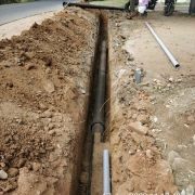 200mm DI pipe laying