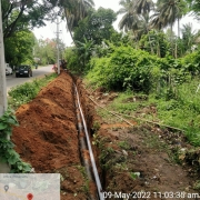 200mm DI k9 pipe laying