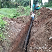 200mm DI pipe laying