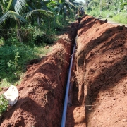 200mm DI pipe laying
