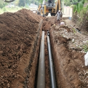 300mm 200mm DI k9 pipe laying work