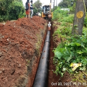 450mm DI pipe laying