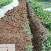 Laying of 90mm pvc
