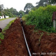 90mm PVC laying
