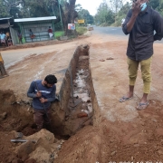 PWD road crossing work 