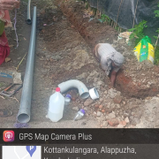 Alappuzha Municipality ward 10 Punnamada 110mm PVC pipe 