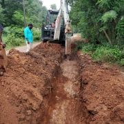 200mm DI pipe laying 