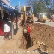 250mm DI pipe laying