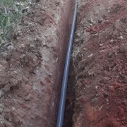 90mm pvc pipe laying work progressing