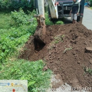 Laying of 90mm pvc