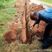 140 mm PVC laying 