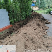 Laying of 90 mm pvc 