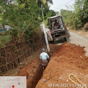250mm DI  pipe laying
