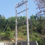 KSEB 2 Pole structure erected at site