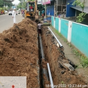 laying of 250mm DI k9 pipe 