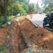  Laying of 90mm pvc pipe