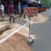 Laying of Pipe line along Alappuzha-Thaneermukkam road 20-05-2020