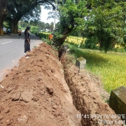 Laying of 160 mm pvc