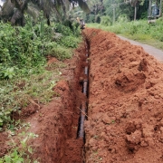 200mm DI pipe laying 