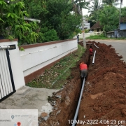 90mm PVC pipe laying 
