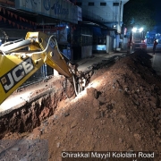 Pipe laying  along Mayyil KRFB Road 