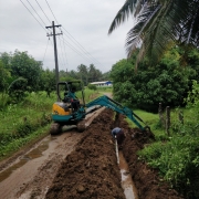90mm pvc pipe laying 