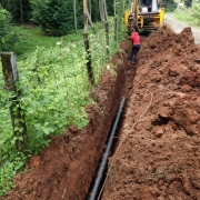 200mm DI pipe laying 