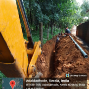 Pipe laying on progress