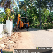 Pipe laying work on progress