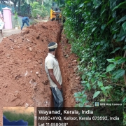 Noolpuzha GP - Trench excavation for pipe lines