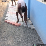 Cheranalloor OHSR: interlock brick laying work in progress