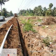 250 mm DI pipe laying 