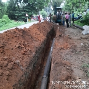 200mm DI pipe laying
