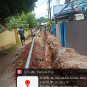 Alappuzha Municipality ward 34 Allusseriward 110mm PVC pipe laying work