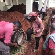 Pipe line work at Thadaparamba OHSR