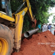 400 mm DI work near Thadaparamba OHSR