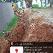 Alappuzha Municipality ward 34 Allusseriward 110mm PVC pipe laying work