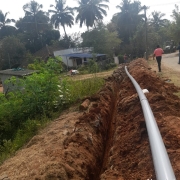 140mm PVC pipe  laying 