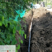Laying of 90 mm pvc