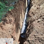 Laying of 350mm DI pipe