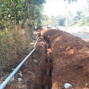 250 mm DI Pipe laying