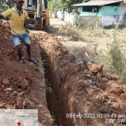 250mm DI pipe laying 