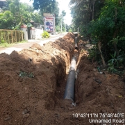 Laying of 300mm DI pipe