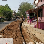 250 mm DI pipe laying