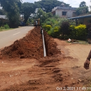 160 mm PVC pipe laying 