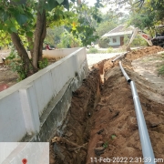 110mm PVC pipe laying