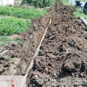 Laying of 140 mm pvc 6 kg