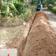 90mm PVC pipe laying