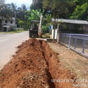 Laying of 90 mm pvc 