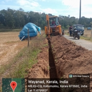 Noolpuzha GP - Trench excavation for pipe lines